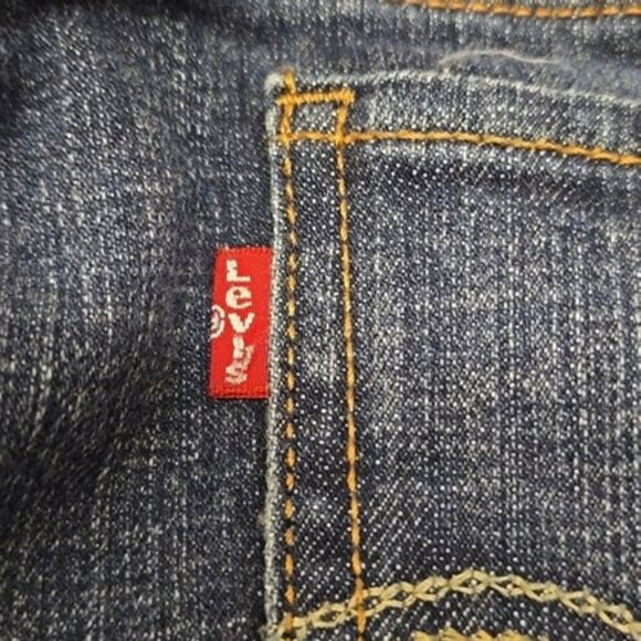 Women's Levi's 515 Bootcut Jeans Size 6 Short W28 L30 Dark Blue Denim Stretchy - Picture 14 of 15
